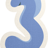 Number Three Sticker