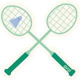 Badminton Sticker