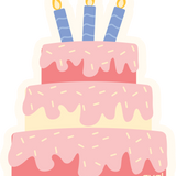 Birthday Cake Sticker