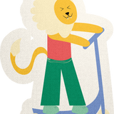 Lion Scooter Sticker