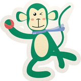 Monkey Play Sticker