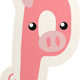 Mini Alphabet P Sticker