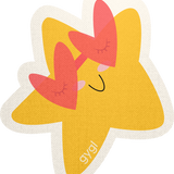Star Heart Sticker