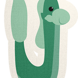 Mini Alphabet U Sticker