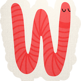 Mini Alphabet W Sticker